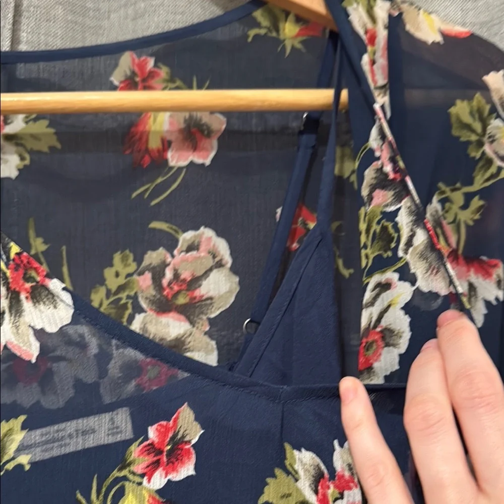 Abercrombie Floral Maxi Dress with front Slit